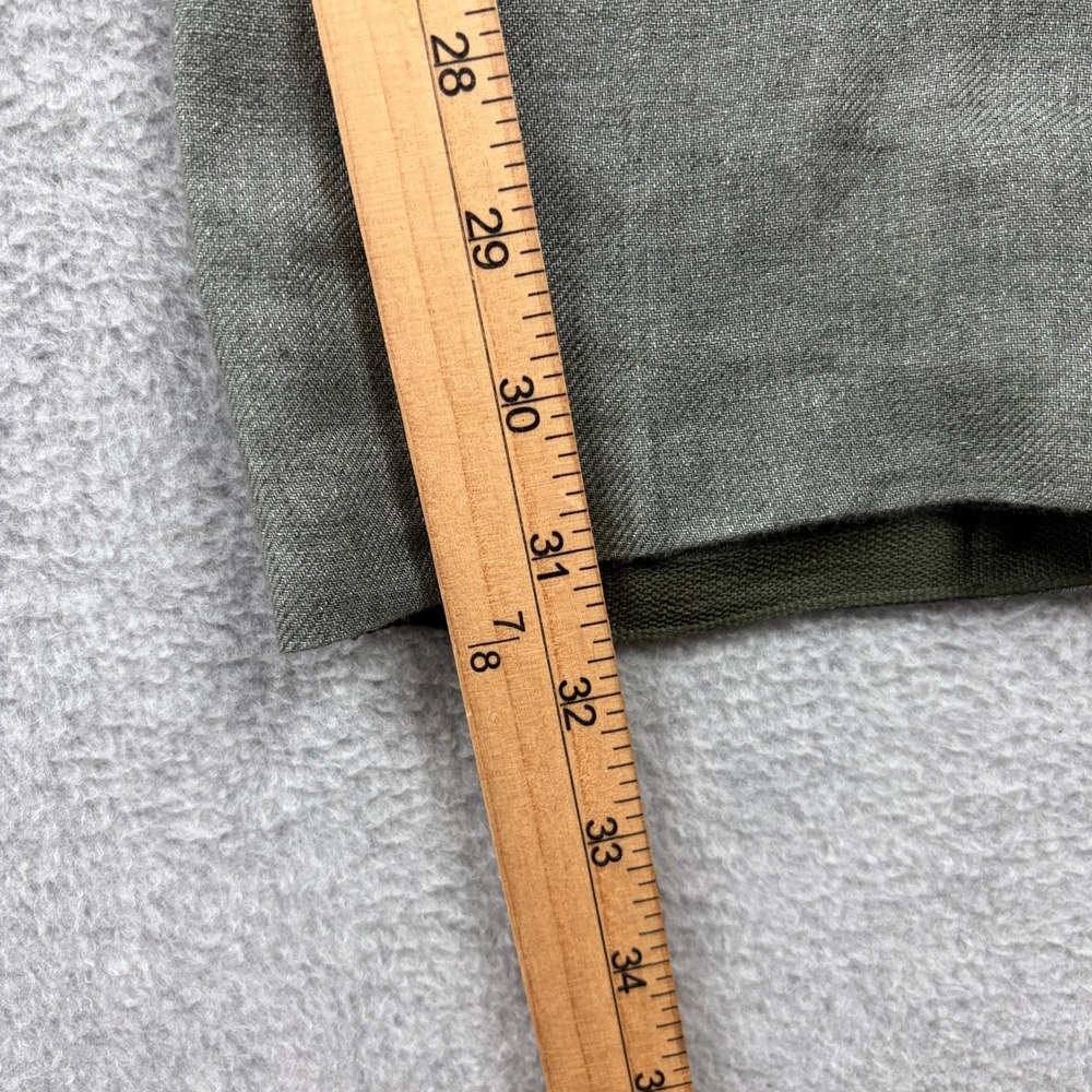 Suitsupply Pants Mens 34x32 Green Brescia Pure Linen Dress Trouser Side Adjuster - Picture 7 of 8